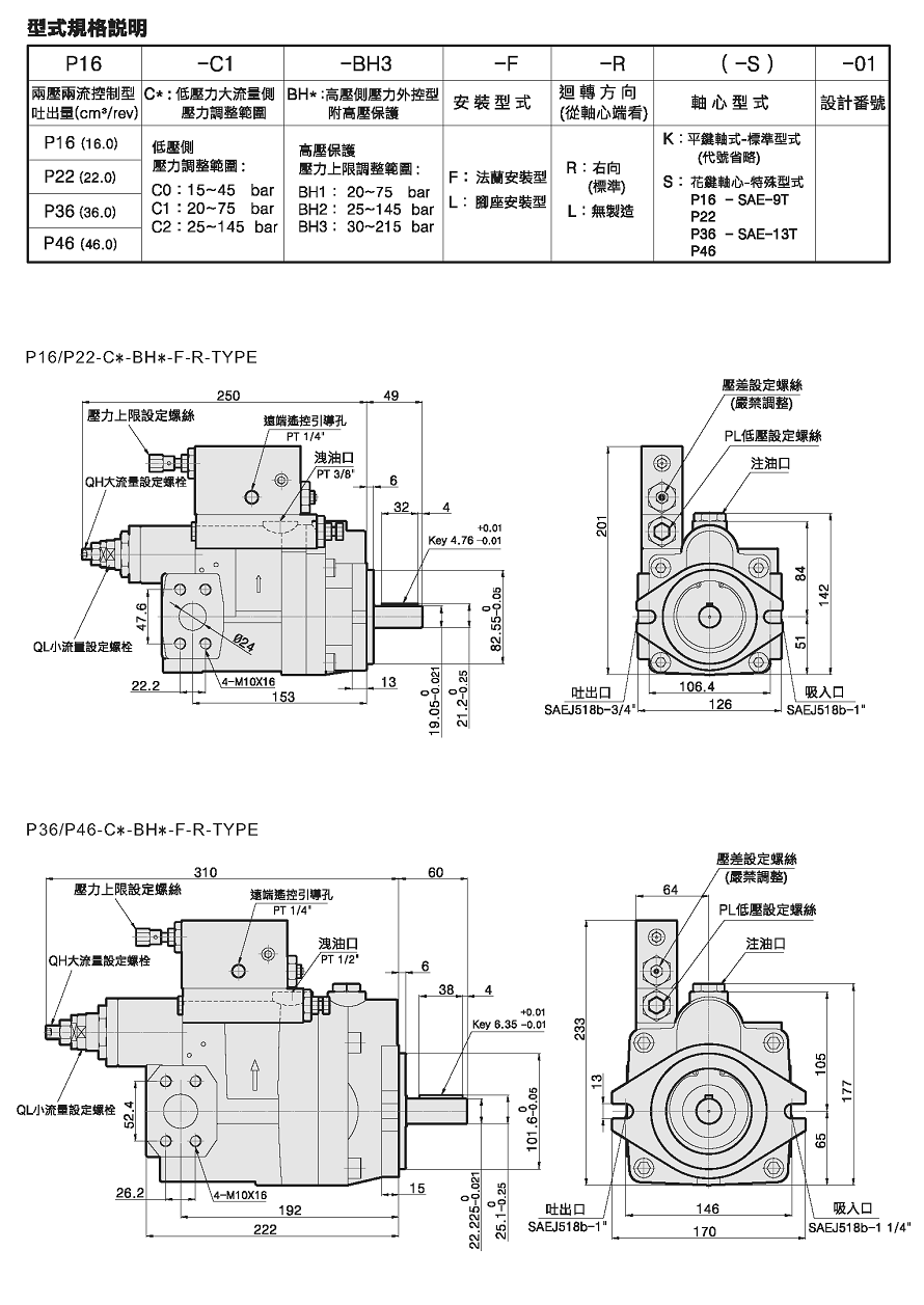 变量泵规格